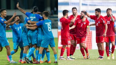 India vs Lebanon Football Live Streaming Online: Get IND vs LBN TV Channel Live Telecast Details of SAFF Championship 2023 Semifinal Match