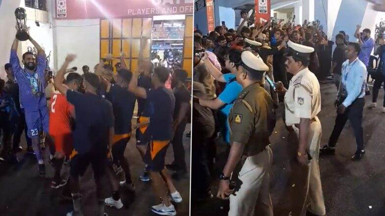 Indian Football Team Players Celebrate SAFF Championship 2023 Title Win With Fans Outside Bengaluru’s Sree Kanteerava Stadium, Video Goes Viral!