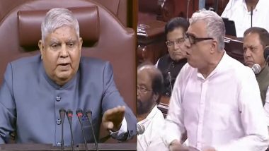 Rajya Sabha Chairman Jagdeep Dhankhar, Derek O'Brien Engage in Argument After TMC MP Thumps Desk; House Adjourned After Spat