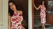 Janhvi Kapoor Looks Effortlessly Chic in Ruched Halter Midi Dress With Floral Print! See Bawaal Actress&rsquo; New Pics on Insta