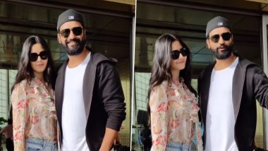 Katrina Kaif and Vicky Kaushal Jet Off to an Undisclosed Location Ahead of Actress' 40th Birthday (Watch Video)