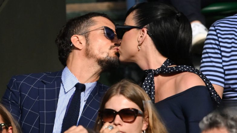 Pics of Katy Perry and Orlando Bloom Sharing a Kiss During Wimbledon Championships Go Viral