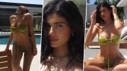 Kylie Jenner Shares Jaw-Dropping Swimwear Look on Instagram! Watch the Beauty Mogul Flaunting Her Sexy Curves in Green Bandeau Bikini &ndash; VIDEO