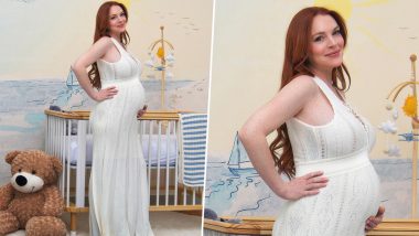 Preggers Lindsay Lohan Glows As She Flaunts Her Baby Bump in Maternity Photoshoot (View Pic)