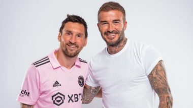 Lionel Messi in Inter Miami Jersey Poses With David Beckham After Joining New Club, Picture Goes Viral!