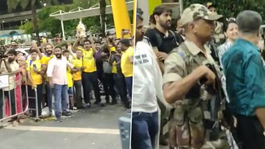 MS Dhoni Receives Grand Welcome From Fans As He Arrives in Chennai for Trailer Launch of LGM (Watch Video)