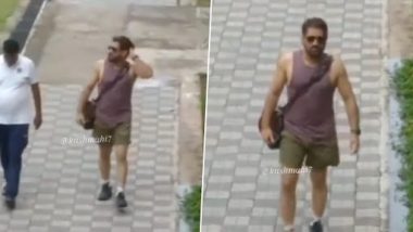 MS Dhoni Takes a Stroll in Gym Vest at His Ranchi Farm House, Video Goes Viral