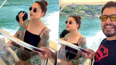 Madhuri Dixit Drives Motorboat on Lake Como, Hubby Dr Sriram Nene Shares Throwback Video From Their Vacay – WATCH