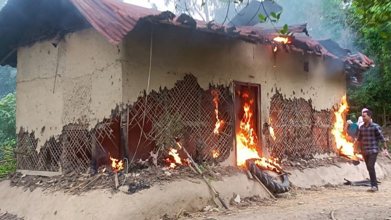 Manipur Viral Video: House of Prime Accused Huirem Herodas Meitei, Who Paraded Tribal Women Naked, Set on Fire