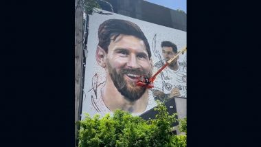 David Beckham Assists in Painting Lionel Messi’s Mural Ahead of Argentina Star’s Inter Miami Debut, Video Goes Viral!