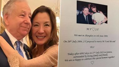 Michelle Yeoh Marries Long Term Fiancée Jean Todt After 19 Years (View Pics)