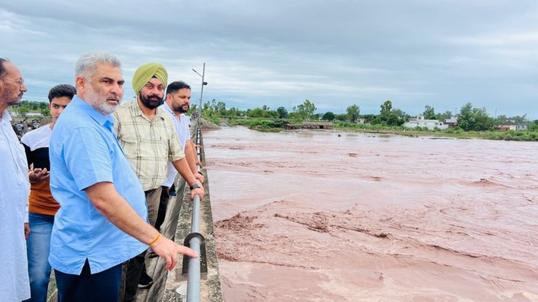 Punjab CM Bhagwant Mann Asks Ministers, Officers to Stay Alert and Reach Out to Needy As Rain Plays Havoc in State (See Pics)
