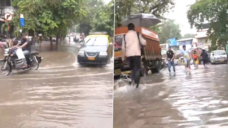 Mumbai Rains Today Photos and Videos: Heavy Rainfall Leads to Waterlogging and Traffic Jams in Several Areas As IMD Issues Orange Alert for July 27; Netizens Share Pictures and Clips of #MumbaiRains