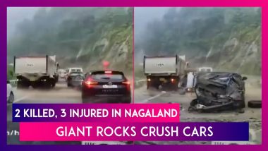 Nagaland: Two Killed, Three Injured As Giant Rocks Crush Cars After Landslide