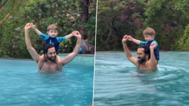 Nakuul Mehta Flaunts His Million Dollar Smile While Enjoying Pool Time With Son Sufi (Watch Video)