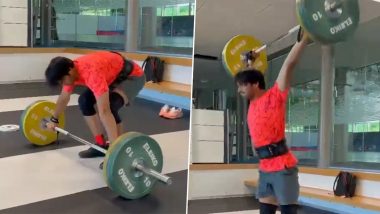 Neeraj Chopra Workout Video: Star Javelin Thrower Sweats In Out in the Gym As He Prepares for World Athletics Championships 2023 in Budapest