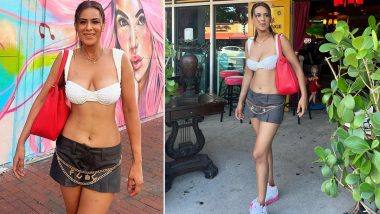Nia Sharma Looks Drop-Dead Gorg in Sexy Bralette Top and Skirt While Exploring 'Little Havana' in Florida (View Pics)