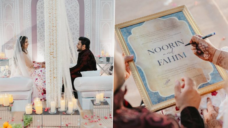 Noorin Shereef Marries Fahim; Oru Adaar Love Actress Shares Beautiful Pictures and Videos of Her Nikaah on Insta!