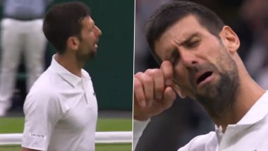 Novak Djokovic’s Crying Gesture Towards Crowd During Wimbledon 2023 Men’s Singles Semifinal vs Jannik Sinner Goes Viral (Watch Video)