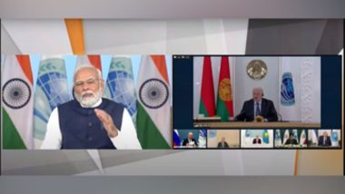 PM Narendra Modi Makes Veiled Attack on Pakistan, Says 'SCO Must Not Hesitate to Criticise Countries Supporting Terrorism' (Watch Video)