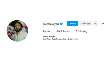 Pawan Kalyan Makes Instagram Debut! PSPK Gains Over 1.4 Million Followers