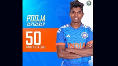 Pooja Vastrakar Completes 50th T20I Matches, Achieves Feat During India Women vs Bangladesh Women 3rd T20I 2023