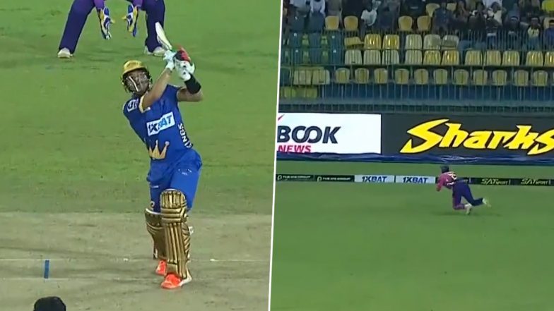 Stunner! Ramesh Mendis Takes Sensational Diving Catch to Dismiss Rahmanullah Gurbaz During Jaffna Kings vs Colombo Strikers LPL 2023 Match (Watch Video)