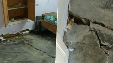 Himachal Pradesh Rains: Over 100 Houses in Shimla's Rampur Develop Cracks Following Incessant Rainfall (Watch Video)