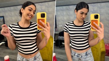 Rashmika Mandanna Clicks Mirror Selfie and Asks Fans ‘Do You Think I’m Getting Better at It?’ (View Pics)