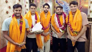 KKR Batsman Rinku Singh Visits Banke Bihari Temple in Vrindavan, Shares Photo on Instagram