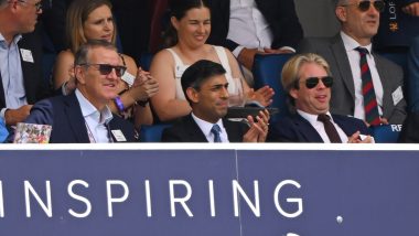 England Prime Minister Rishi Sunak Attends England vs Australia 2nd Test in Ashes 2023 at Lord’s Cricket Stadium (See Pic)