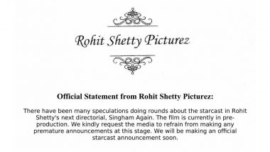 Singham Again: Rohit Shetty Drops Major Update on Starcast of the Film, View Deets Inside