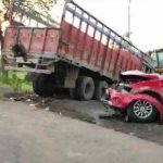 Madhya Pradesh Road Accident: SUV Collides Head-On With Oncoming Truck in Sagar, Six Killed (See Pics)