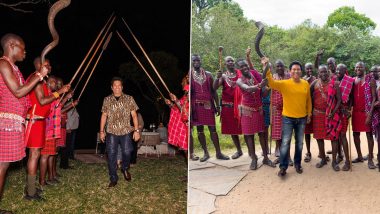 ‘Honoured’ Sachin Tendulkar Receives ‘Guard of Honour the Masai Way’ During His Trip to Kenya's Masai Mara (See Pics)