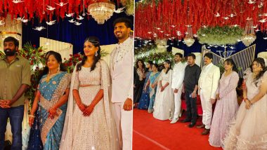 Sadhana–Vishnu Raj Tie the Knot; Vijay Sethupathi and Shankar Shanmugham Clicked at Late Cinematographer KV Anand’s Daughter’s Wedding Ceremony (View Pics)