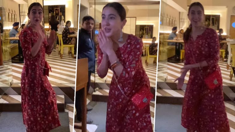 Sara Ali Khan Says 'Chillao Mat' to Paps After They Shout Her Name Outside Restaurant (Watch Video)