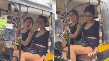 Sara Ali Khan Takes an Auto-Rickshaw Ride During Monsoon in Mumbai, Video Goes Viral – WATCH
