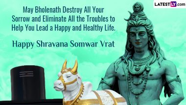 Sawan Somwar 2023 Messages and HD Images: Happy Shravan Somwar Wishes, SMS and WhatsApp Messages To Share With Family and Friends on This Auspicious Day