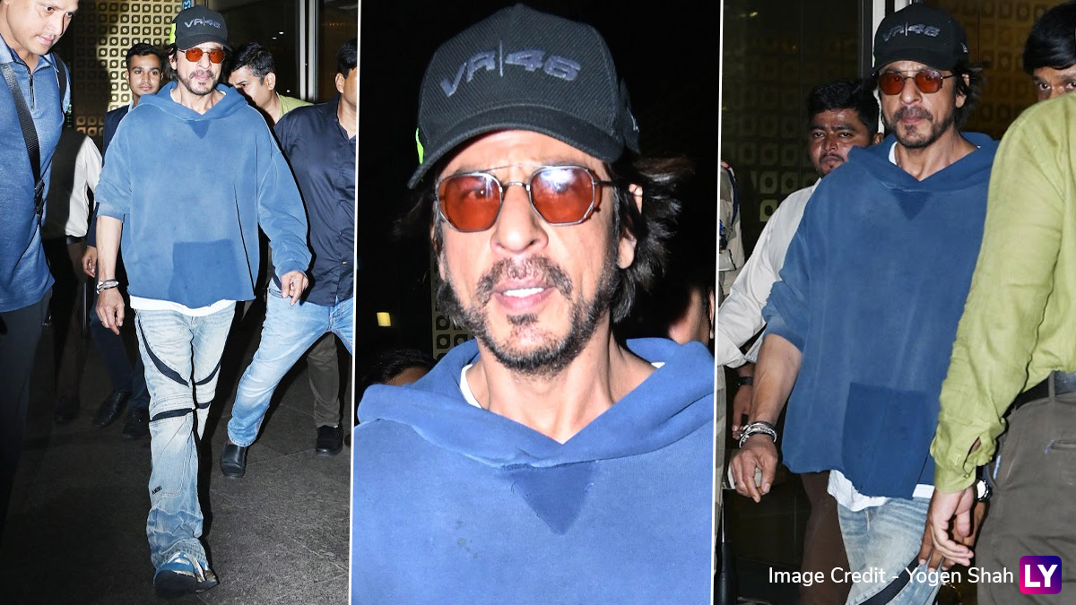 Shah Rukh Khan aces his style game as he returns to Mumbai after