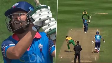 Boom Boom Afridi! Ageless Shahid Afridi Turns Back the Clock With His Power-Hitting During Global T20 Canada 2023 Match (Watch Video)