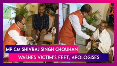 Sidhi Urination Video: Madhya Pradesh CM Shivraj Singh Chouhan Meets Victim, Washes His Feet & Apologises