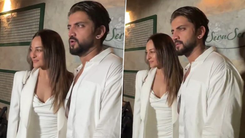 Sonakshi Sinha and Zaheer Iqbal Attend Huma Qureshi’s Birthday Bash! Rumoured Couple Twin in White for the Party (Watch Video)