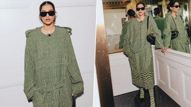 Wimbledon 2023 Final: Sonam Kapoor Ahuja Slays in Houndstooth Long Jacket At The Grand Slam Event, Actress Shares Pics on Insta!