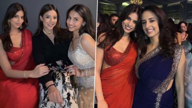 Suhana Khan Slays in Red Saree and Bindi, The Archies Actress Shares Pics With Cousin Alia Chhiba On Insta!