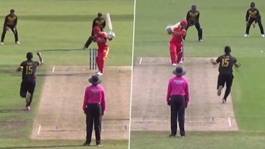Syazrul Idrus Creates History, Becomes First Cricketer to Scalp Seven-Wicket Haul in T20Is During Malaysia vs China ICC T20 World Cup Asia Qualifier Clash (Watch Video)
