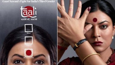 Taali: Sushmita Sen Looks Fierce As Transgender Activist Gauri Sawant in First Motion Poster of the Series (Watch Video)