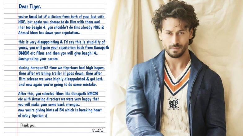 Tiger Shroff Responds to Fan's Letter Concerned About Baaghi 4, Actor Promises to Make Them Proud With the Film