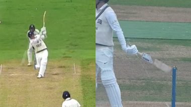 Bizarre! Middlesex Captain Toby Roland-Jones Gets Dismissed Hit-Wicket on His Follow-Through After Hitting a Six in County Championship Match (Watch Video)