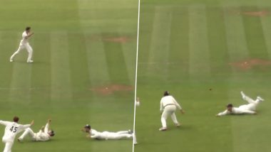 Teamwork at Its Best! Will Jacks, Tom Latham Combine To Take Wonderful Catch During County Championship Match (Watch Video)