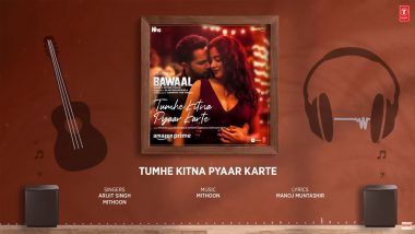 Bawaal Song ‘Tumhe Kitna Pyaar Karte’ Audio Out! Varun Dhawan and Janhvi Kapoor’s Romantic Melody Is a Track That You’d Want To Listen on Loop